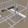 Because the walkway could not be lowered without potential damage to the concrete supports, it was rigged with custom cables for slinging.