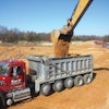 Applications for D.W. Cary's Mack trucks include hauling road salt for municipalities and removing dirt from large earthmoving projects.