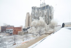 Conducted under the direction of Contract Drilling and Blasting engineer Steve Pettigrew, the implosion brought down the 345,00-square-foot office space and parking facility as planned, in seconds.