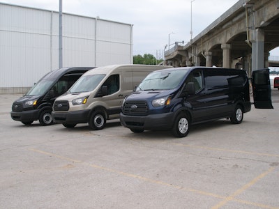 Ford is offering the Transit in low-, medium- and high-roof configurations on 130-in. or 148-in. wheelbases. The units will carry 4,650 lb. of cargo, and tow up to 7,500 lb.