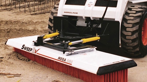 Sweepex Mega 600 Broom Attachment From Trynex International For Construction Pros