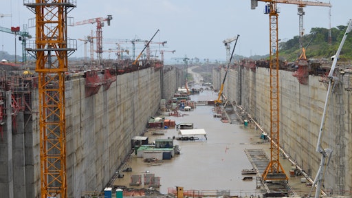 As of the date of my visit, more than 5 million cubic meters of low slump concrete had been placed to create the canal walls.