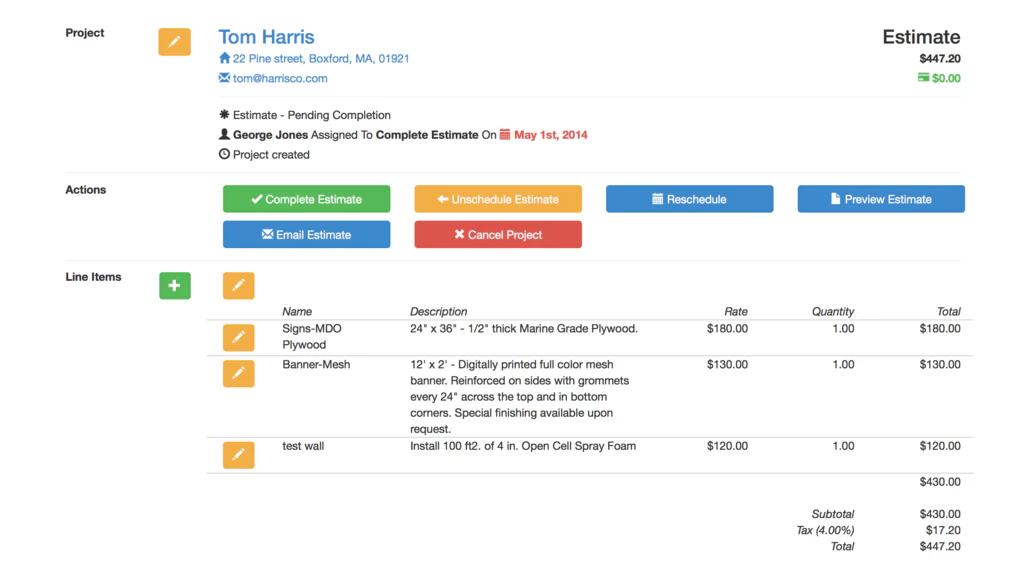 Create and Send Digital Estimates and Invoices with the Estimate Rocket App For Construction Pros