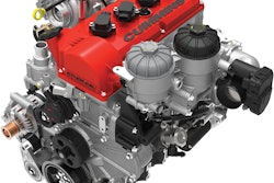 Spark-ignited Cummins ETHOS 2.8L designed for E-85 operates at diesel-like cylinder pressures and delivers the power of engines nearly twice its 2.8-liter displacement; up to 250 hp and 450 lb.-ft. of torque.