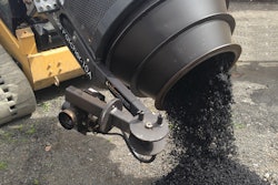 The SkidPatcher10A recycles old asphalt millings into a 300 degree F hot mix that is ready for laydown in just 10 minutes.