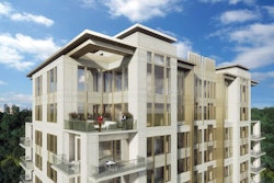 One of the unique features of the tower is its 700 square feet of terrace with two balconies wrapping the corners of the building.