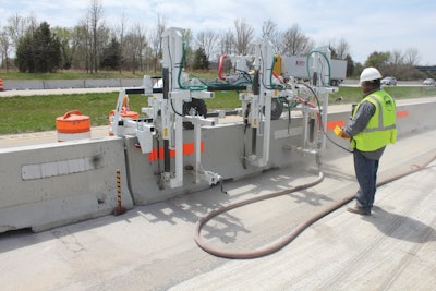 By having a tethered controller, the operator is removed from debris and dust and is away from live traffic.