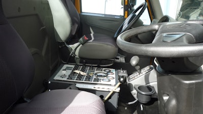 Tymco offers dual steering on many of its sweepers.