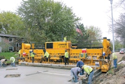 The Windom, MN, project involved 150 box-outs for manholes and intakes, which had to be set them on the fly to maintain access for the concrete trucks.