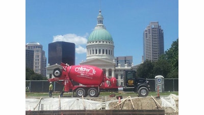 Breckenridge Material truck promotes St. Louis Children's Hospital on the job