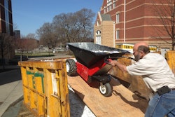 With the Power Pusher electric wheelbarrow, operators can easily move large loads without significant manual labor.