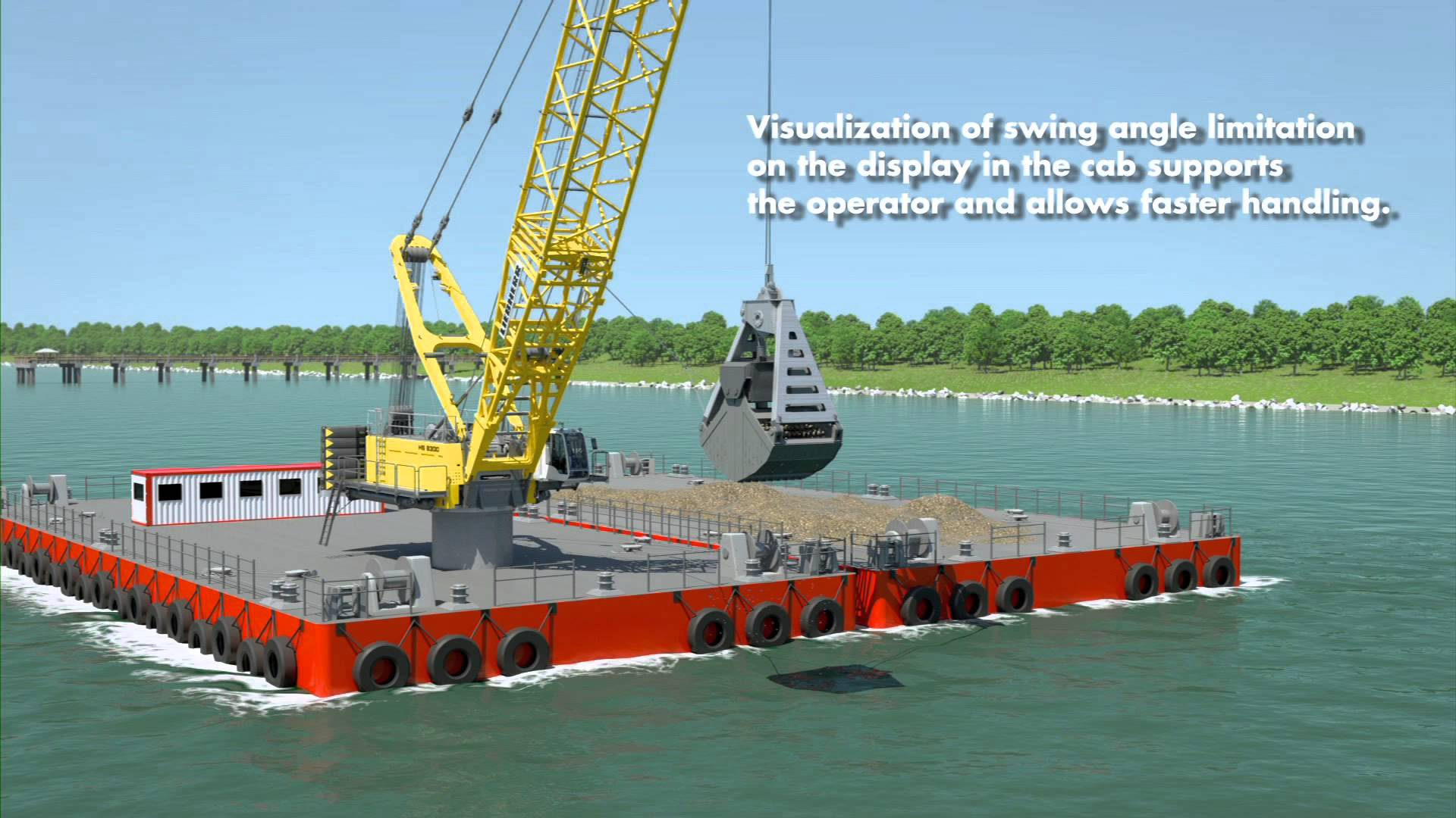 Video: Liebherr HS 8300 HD Pactronic in Dredging Application on a Barge