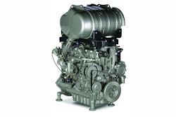 Tier 4 engines such as the one pictured above from Perkins Engine often includes after treatment devices such as diesel oxidation catalysts (DOC) and diesel particulate filter (DPF).