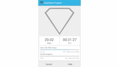 Superbeam Mobile App File Receiving
