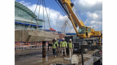 The East Dundee, Ill., contractor removed massive slabs of concrete to be replaced with pits for new trees to be planted on Navy Pier.