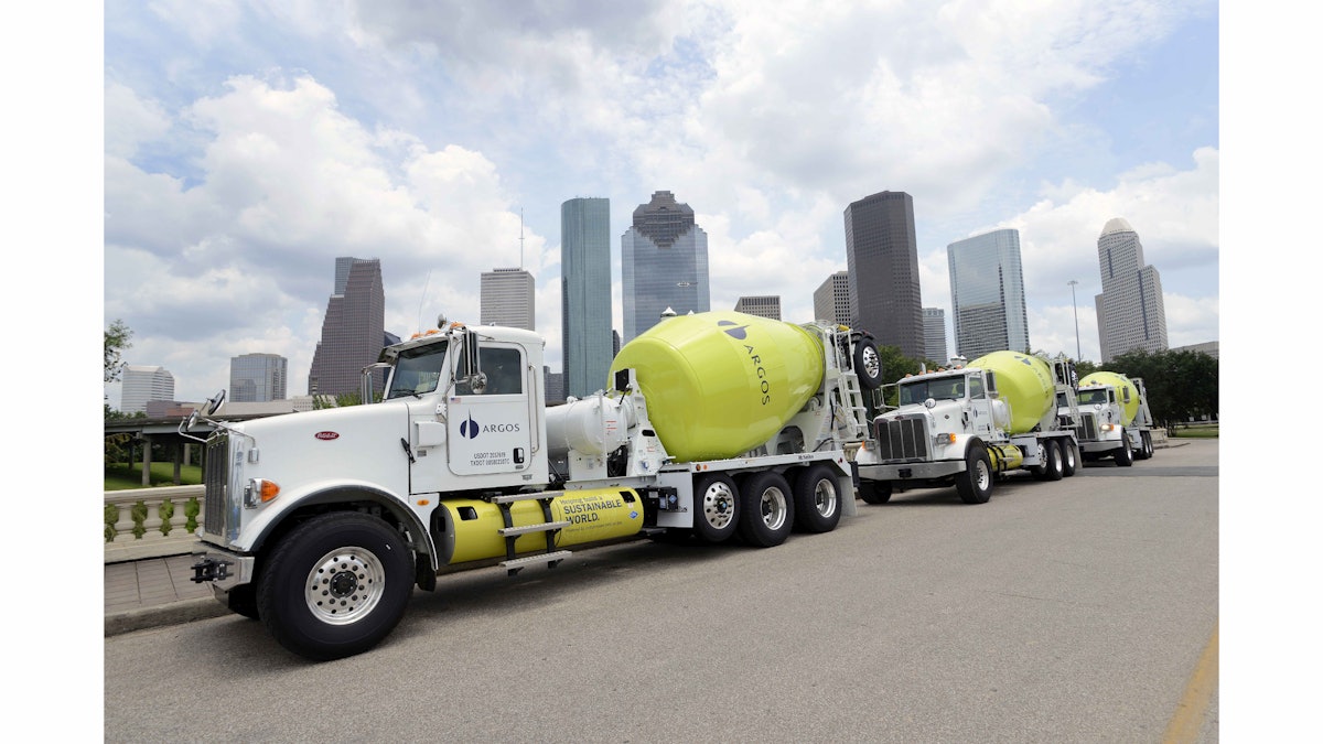 40 CNG Powered McNeilus Bridgemaster Mixers on Duty with Argos USA