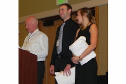 Pictured from left, Peter Emmons, President, ASCC Education, Research and Development Foundation and students Shane Strick and Michelle Ahola.