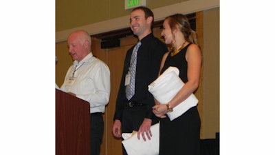 Pictured from left, Peter Emmons, President, ASCC Education, Research and Development Foundation and students Shane Strick and Michelle Ahola.