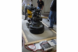 Attendees at SASE University were given the opportunity to polish the surface previously applied with the ARDEX PC-T polished topping.