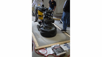 Attendees at SASE University were given the opportunity to polish the surface previously applied with the ARDEX PC-T polished topping.