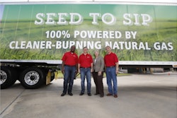From left to right: Damola Oshin, general manager, Anheuser-Busch Houston Brewery; James Sembrot, senior director of transportation, Anheuser-Busch; Mayor Annise Parker; Dennis Cooke, president, fleet management solutions, Ryder.