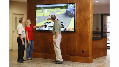 JLG added an access-equipment simulator and jumbo touch-screen to teaching tools at its expanded training center in McConnellsburg, PA. Designed to familiarize operators with boom-lift and telehandler controls, the simulator can also be accessed online.