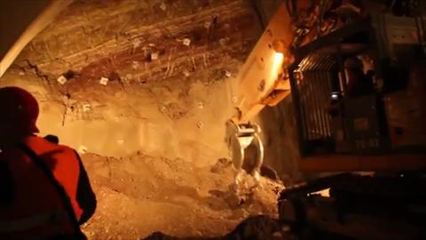 Video: Liebherr Specialized Excavator Tunnels Through German Railway Project