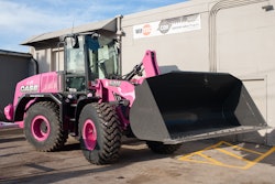 Profits generated from the custom-ordered Case 621F wheel loader will be contributed to the Canadian Breast Cancer Foundation – Prairies/NWT region.
