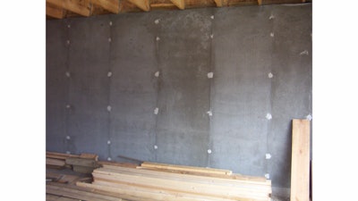 The modeled look of a new concrete basement is evidence of the moisture that is still present at the surface and within the structure of the wall.