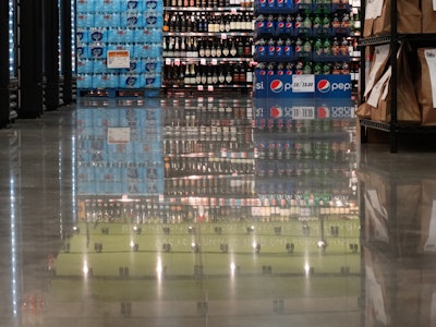Floors that are constructed with Multiquip’s new SlabArmor product can achieve very high gloss readings when they are diamond polished.
