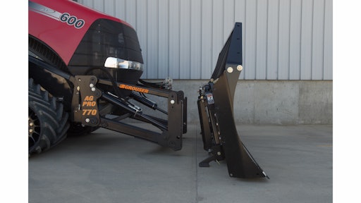Blades that mount to the front of a tractor or other carrier allow operators to quickly and easily attach and detach.