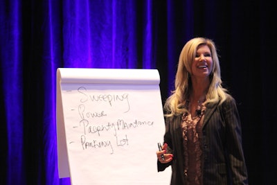In addition to benchmarking analysis and number crunching based on figures provided by 1-800-SWEEPER members, the Sweeper Summit featured a “how to” presentation on the most effective use of LinkedIn by Nancy Drew, Drew & Associates.