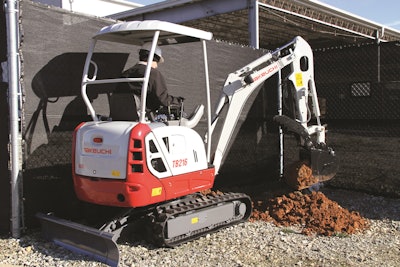 Takeuchi TB216 compact excavator side view 5492009f50f0f