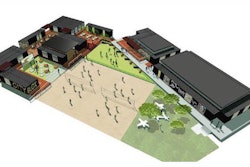 Rendering shows how C1TYblox will create 12,000 sq. ft. of retail and event space using 21 repurposed shipping containers. It's the first such use in Nashville, and is expected to be complete before year's end.