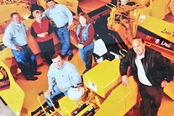 From left to right: Eric Lee, Nelda Lee, Keith Lee, Teresa Weese, Mike Lee (front) and B. R. Lee at very front right.