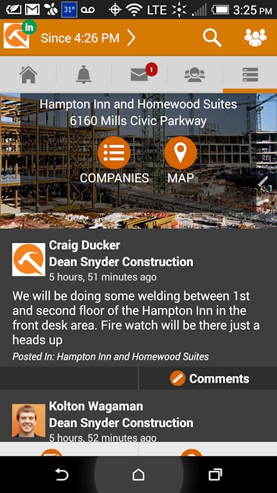 The Jobsite Unite mobile app combines all jobsite communication into a single platform and includes social media inspired features that everyday users are already comfortable with or comprehend.