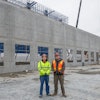 Poppoff Inc. teamed with Joseph Easley Construction to complete the division three concrete package for the the new Preferred Freezer Services project. Pictured here, Matt Poppoff and James Easley.