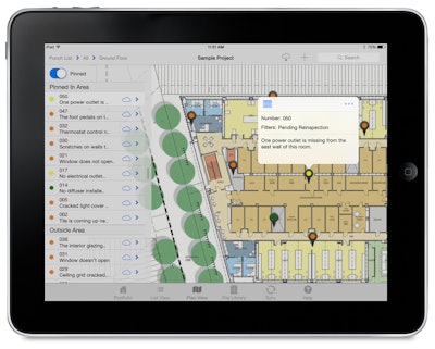 ProjectSight’s easy-to-operate Plan View lets construction mangers pin issues directly on floor plans, giving teams visibility into project data.