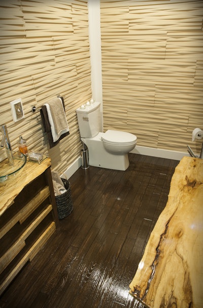 Scofield 2014 Decorative Concrete Awards Grand Prize Winner in the Artistic Concrete Category -- Bay Bathroom submitted by Bay Contracting, Waltham, Mass.