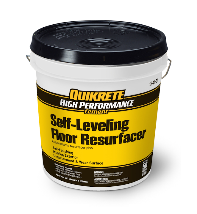 High Performance Cement Fastset Self, Quikrete Fastset Gray Self Leveling Floor Resurfacer 50 Lb