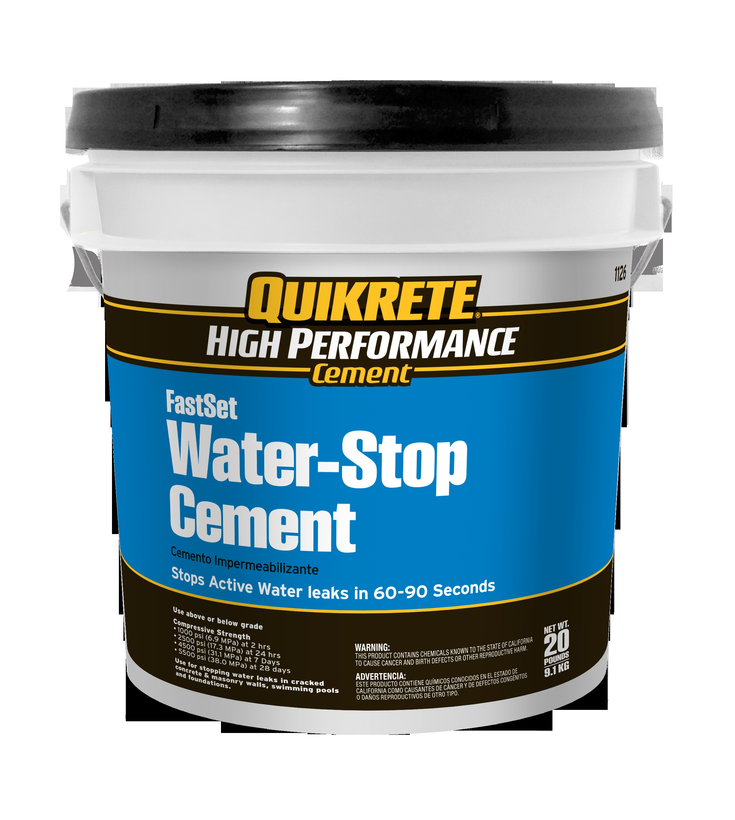 HIGH PERFORMANCE CEMENT FastSet Water-Stop Cement From: The QUIKRETE ...