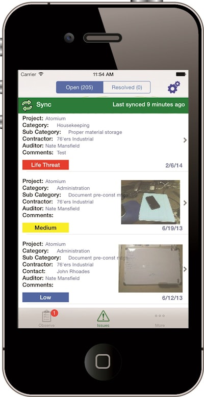The app helps construction contractors identify which projects, contractors, crews or even work tasks are most at risk of increased injuries.