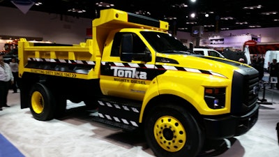 To draw attention to the 2016 F-650/750 that will show up at dealerships later this year, Ford displayed the ultimate Tonka truck.