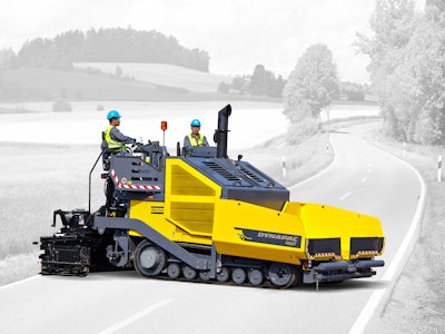 The new F800t tracked asphalt paver joins the company’s 10-foot highway class paver range.
