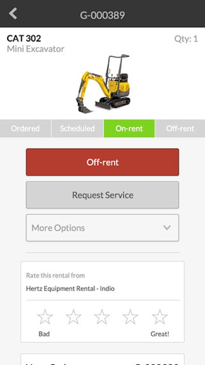 The Getable app serves as a single place where contractors can manage both company owned and third party rental equipment.