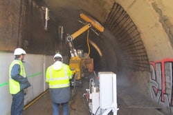 Hydrodemolition with a Conjet Robot 365 was used to selectively remove the damaged and decaying concrete at record speed from the Biéreau tunnel just south of Brussels.