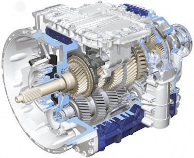 The rugged version of the Volvo I-Shift automated manual transmission features hardened gears and other hardware to improve durability in tough on- and off-road applications requiring frequent shifting.