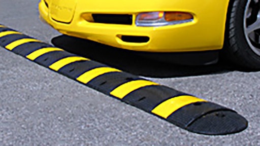 Safety Striped Rubber Speed Bumps From Simon Marketing Group Llc For Construction Pros