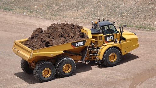 Flagship Cat 745c Adt Drops Weight Adds Capacity And Speed From Caterpillar Cat For Construction Pros