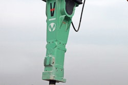 Montabert offers an automatic speed variation system on its heavy range breakers to adjust the impact energy and striking rate to match material hardness.